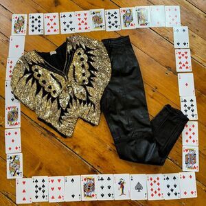 Vintage 80's 100% Leather Highwaisted‎ Pant Sz 6